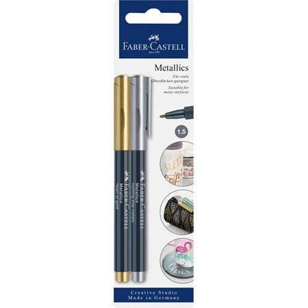 Faber Castell Rotuladores Creative Studio Metallics Marker Colores Metálicos -Blister 2u-