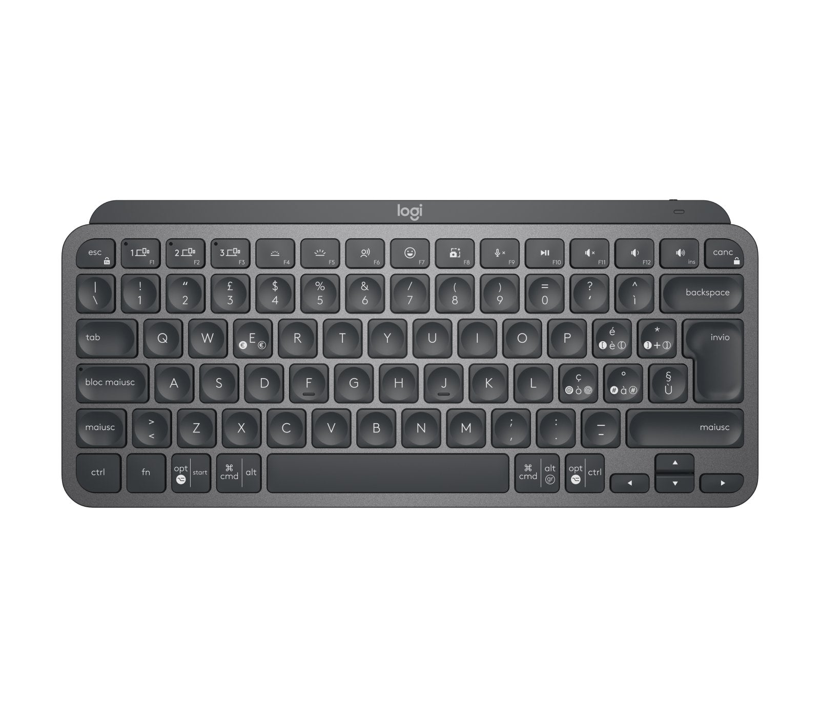 EAN 5099206101395 - Logitech MX Keys Mini For Business teclado Oficina RF Wireless + Bluetooth QWERTY Italiano Grafito imagen 1