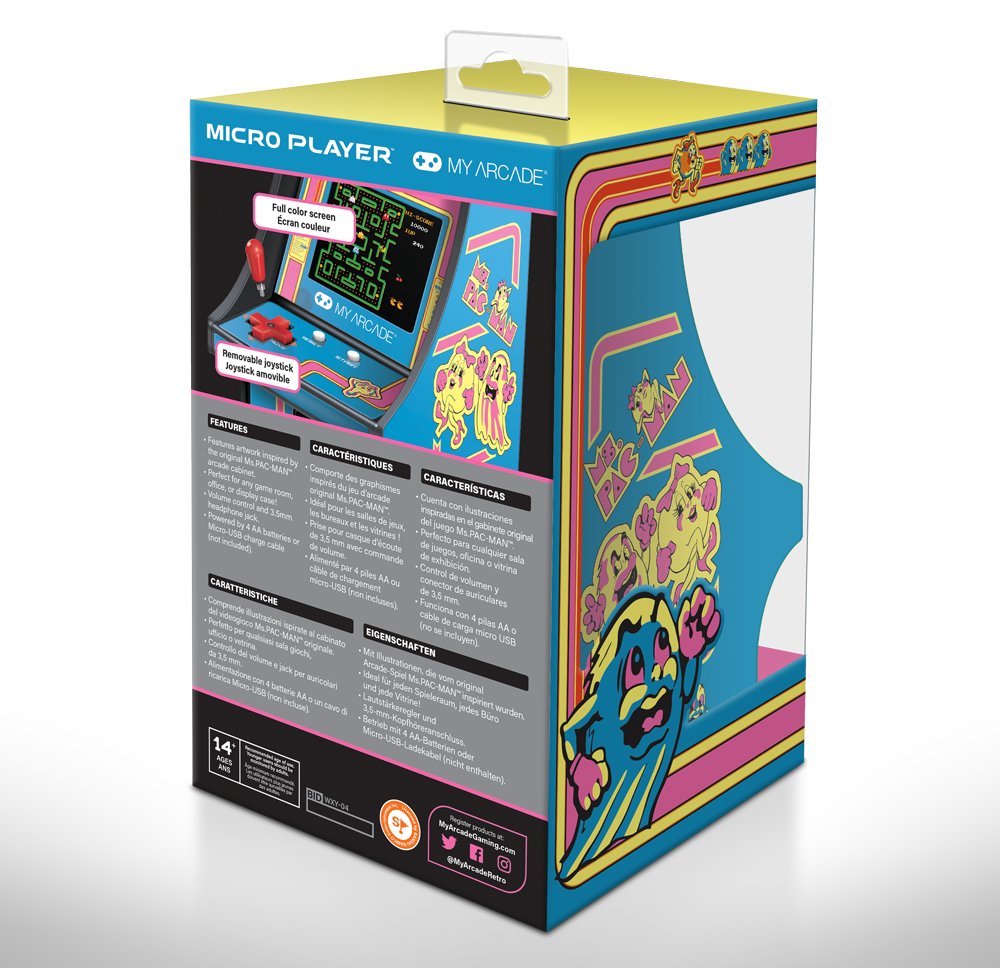My Arcade Micro Player Ms Pacman 6.75" Dgunl-3230