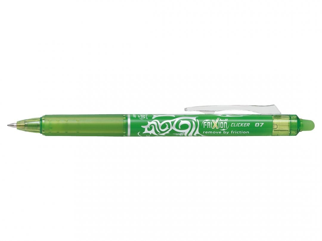 Pilot Pen Frixion Ball Clicker Roller De Tinta 0.4 Mm Color De La Carcasa Verde Claro