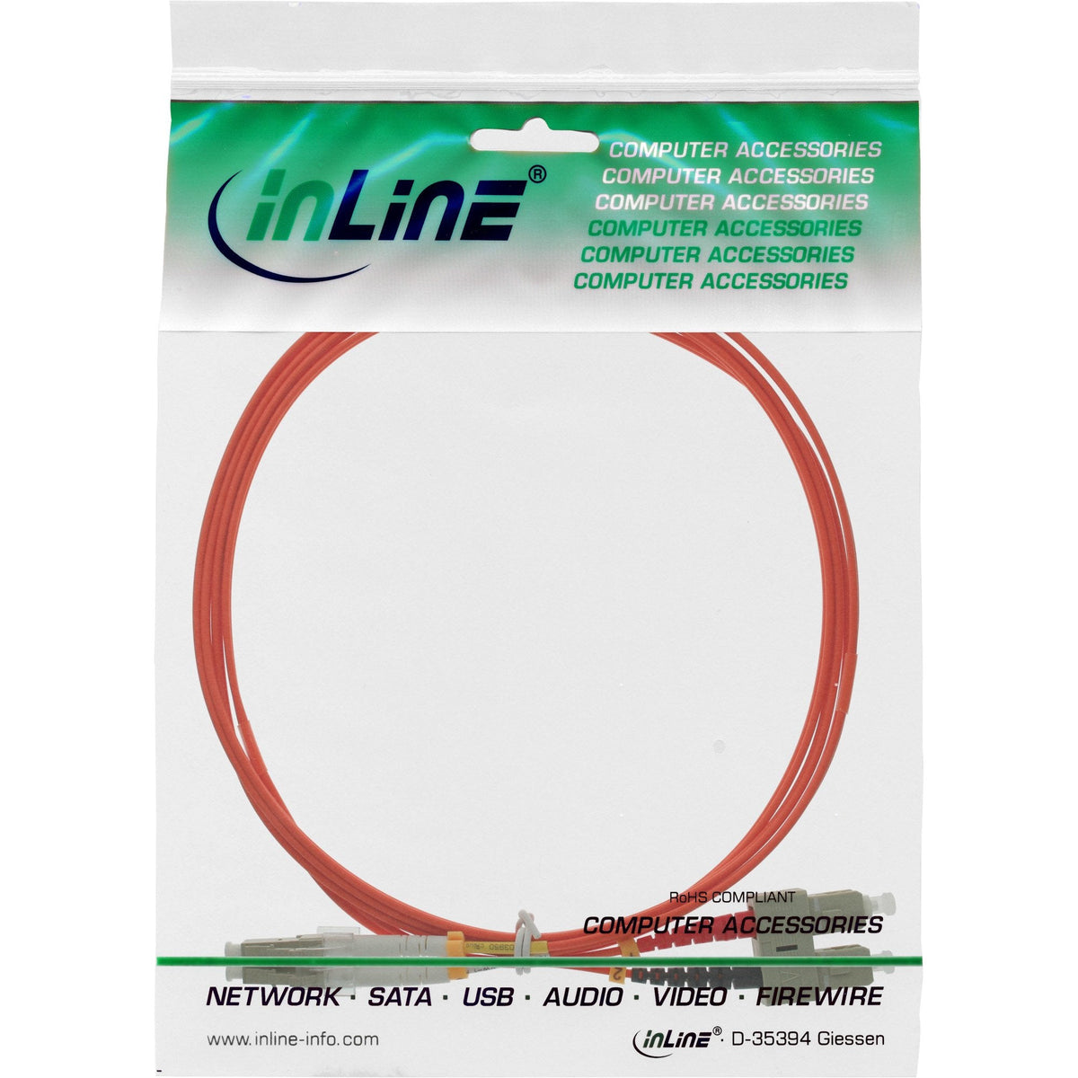 Cable Duplex De Fibra Óptica Inline Lc/Sc 50/125?M Om2 5m