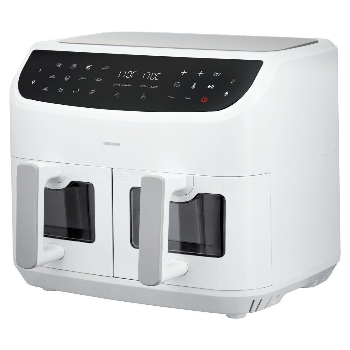 Freidora Medion Doppel Life P20 Md11760 Xxl (Blanco, 2.600 Watt, 2 Körbe Je 4,35 Liter) 50077283