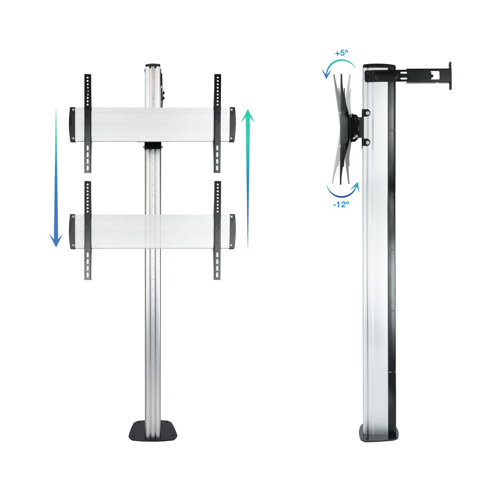 Tooq Soporte De Pantalla De Suelo Fijo 37"-70" - Peso Max 50kg - Vesa 600x400mm