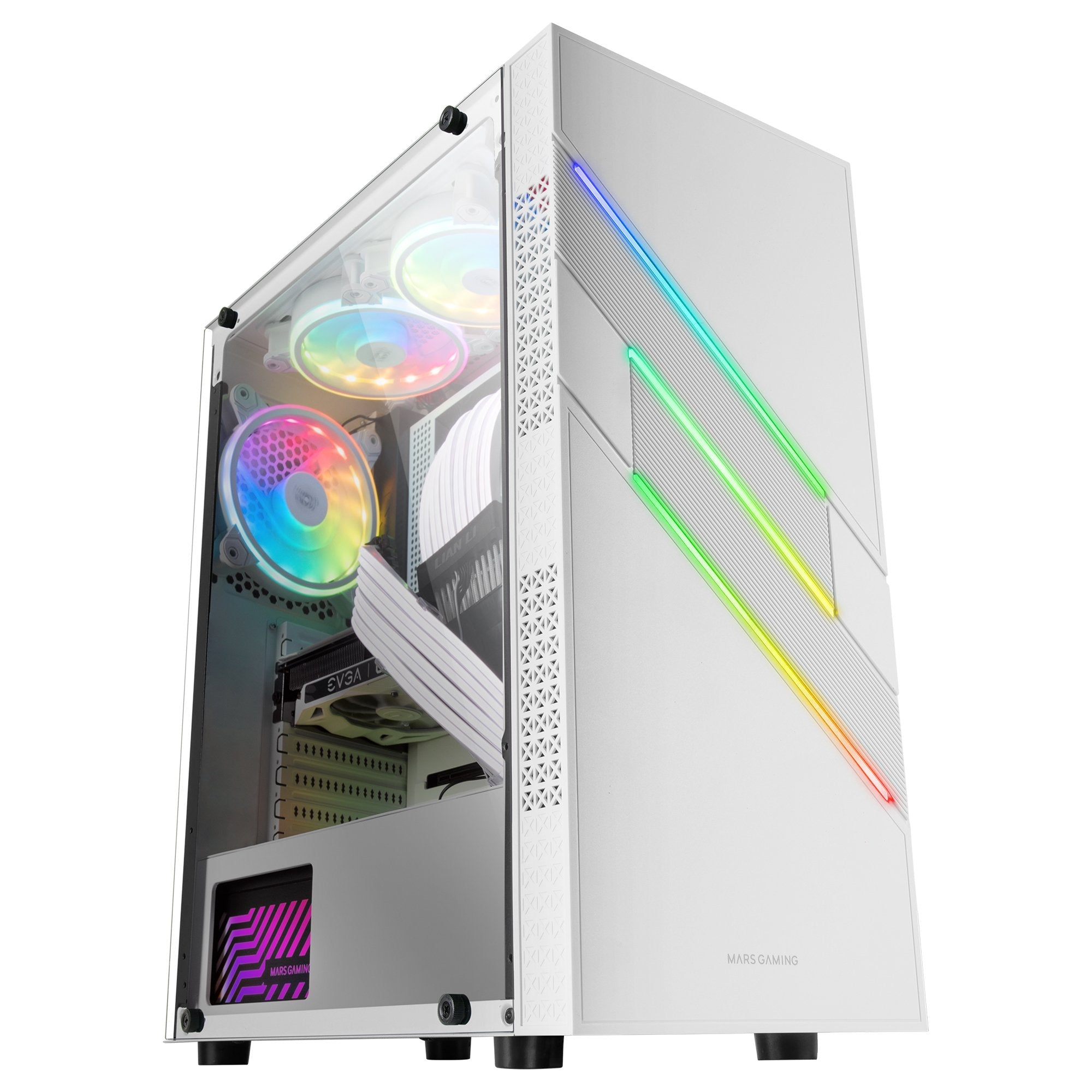 Caja Pc Marsgaming Mcu3 Argb Blanco Atx