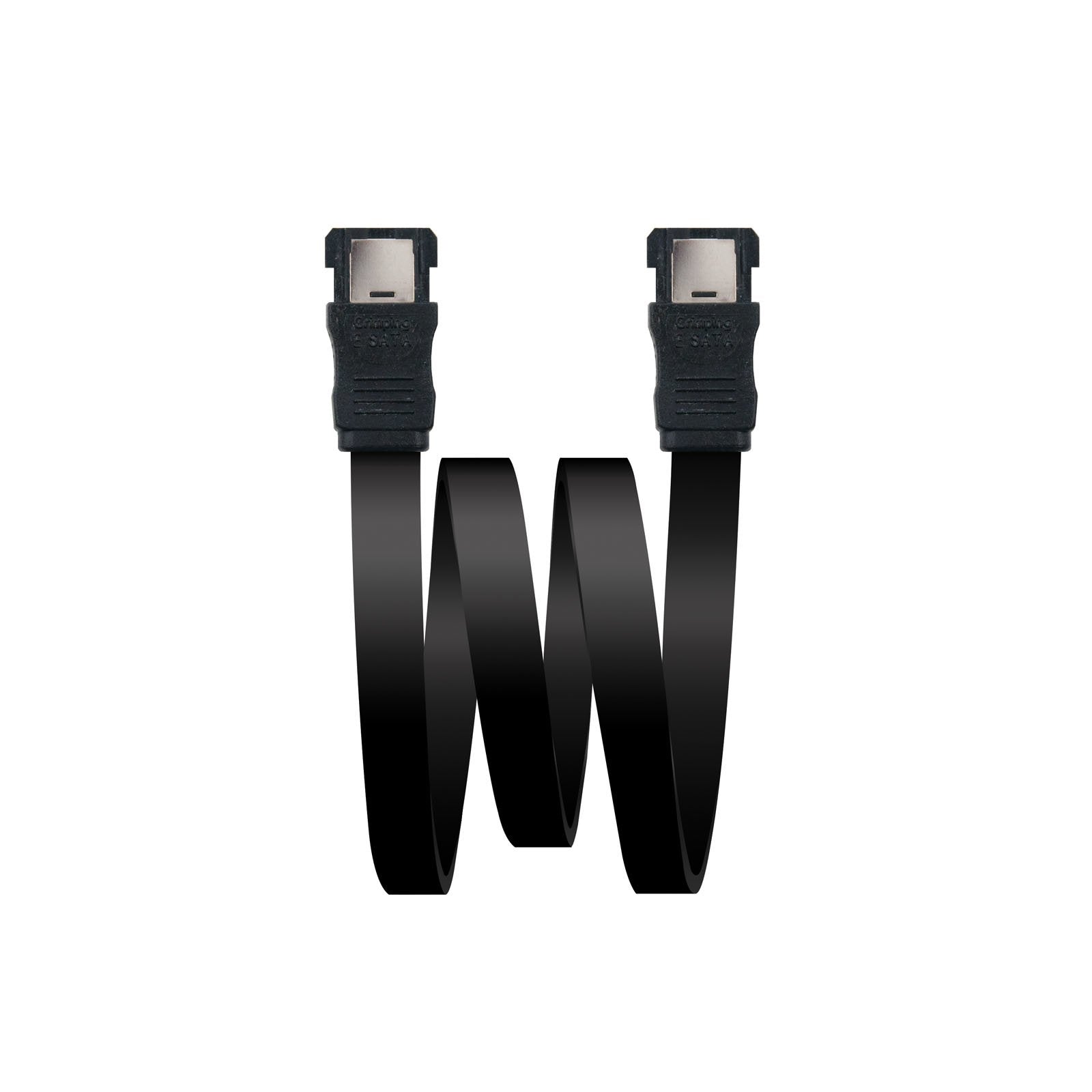 EAN 8433281000834 - Nanocable 10.18.0401 cable de SATA 0,5 m eSATA Negro imagen 1