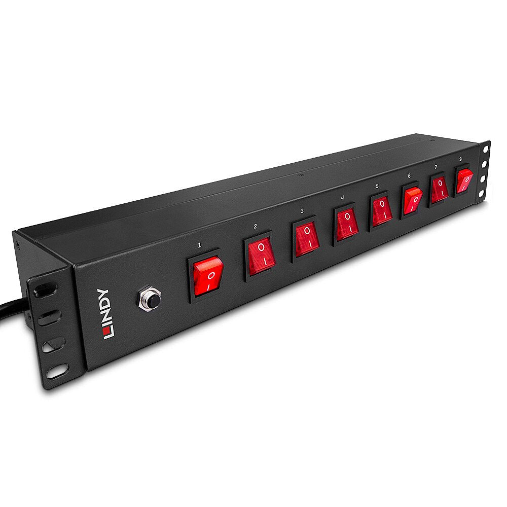 Lindy 73025 Unidad De Distribución De Energía (Pdu) 8 Salidas Ac 1.5u Negro