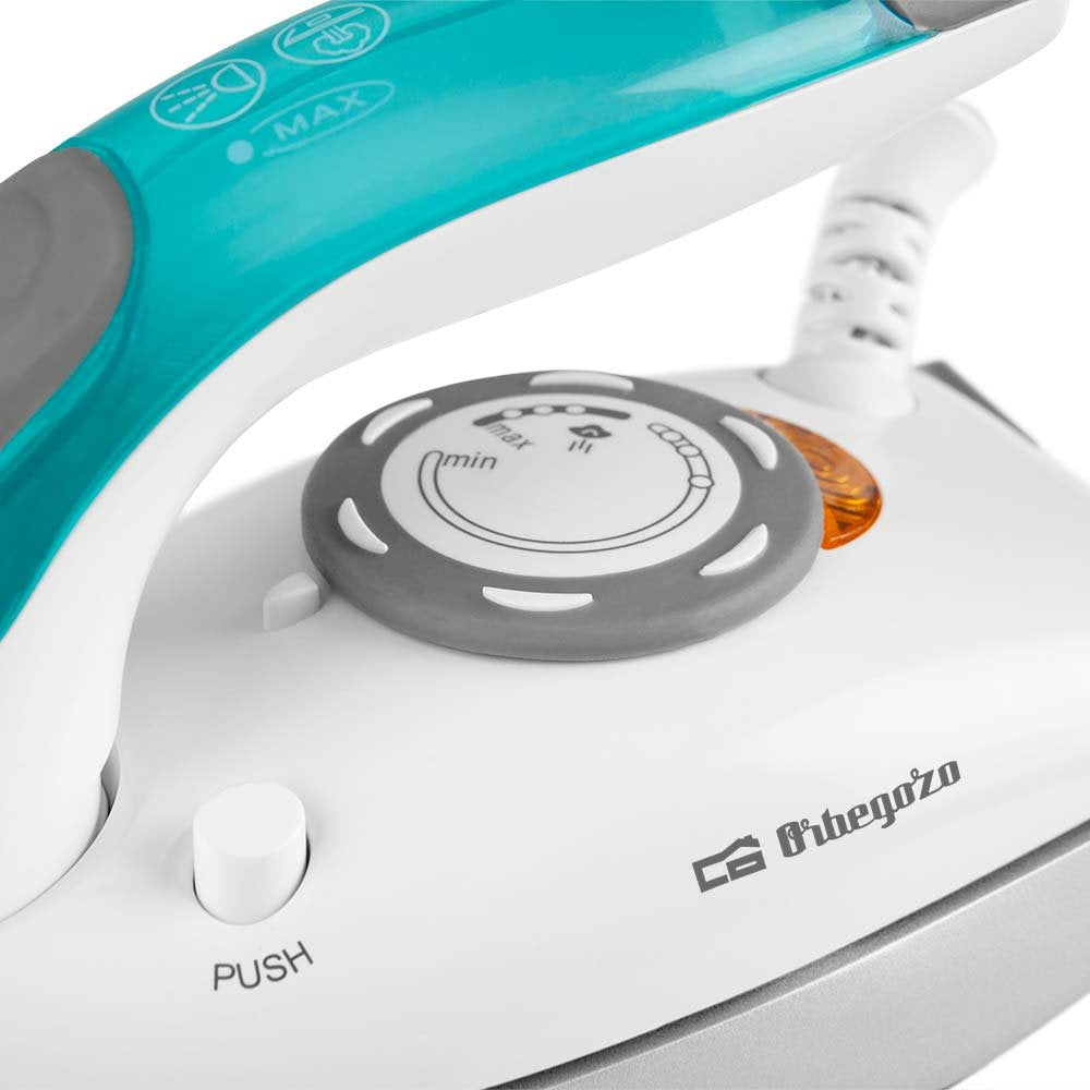 EAN 8435568404267 - Orbegozo SV 1020 Plancha vapor-seco Suela antiadherente 1100 W Azul, Blanco imagen 8
