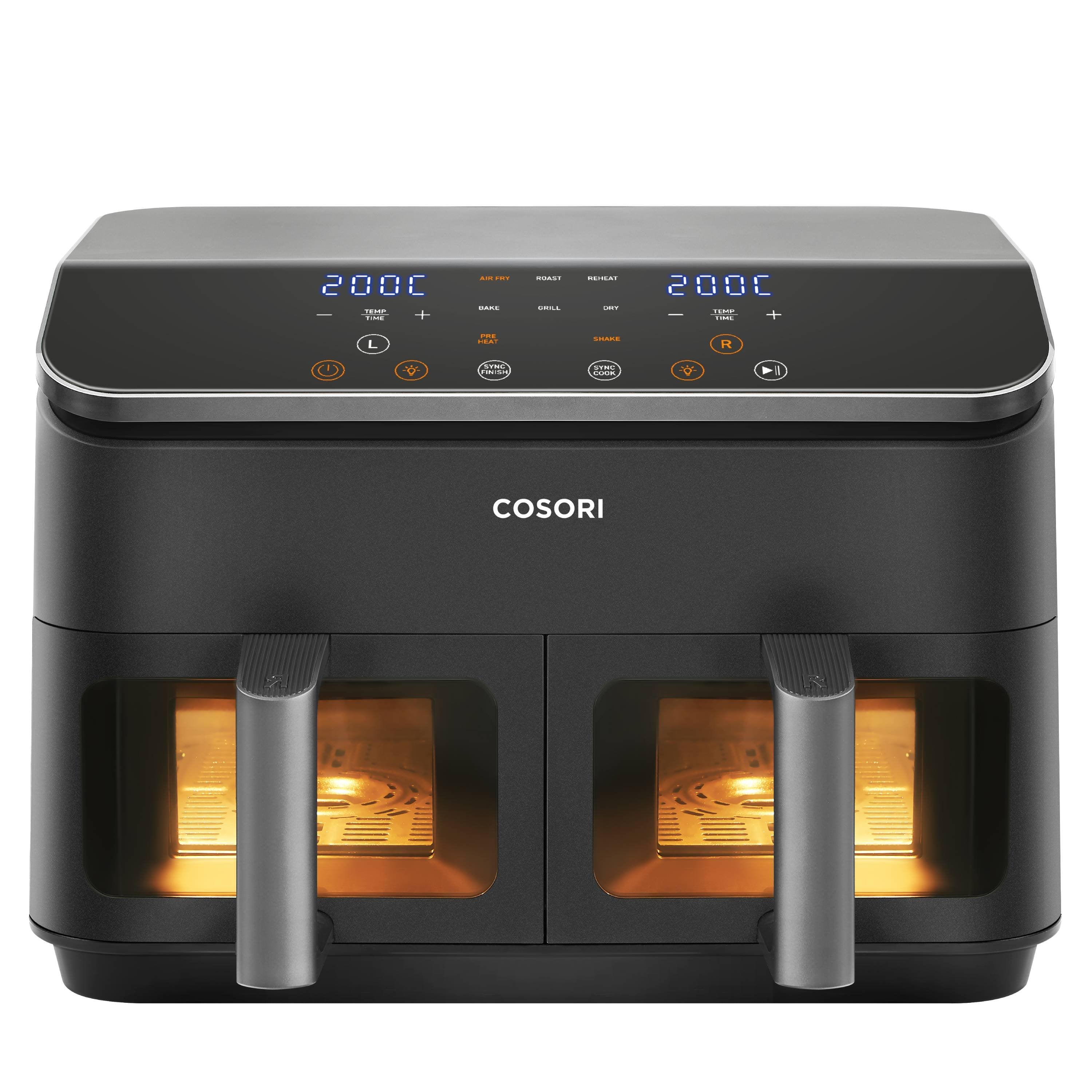 EAN 810123671731 - Cosori Dual Basket Chef Edition Doble 8,5 L Independiente 1750 W Freidora de aire caliente Negro, Plata imagen 1