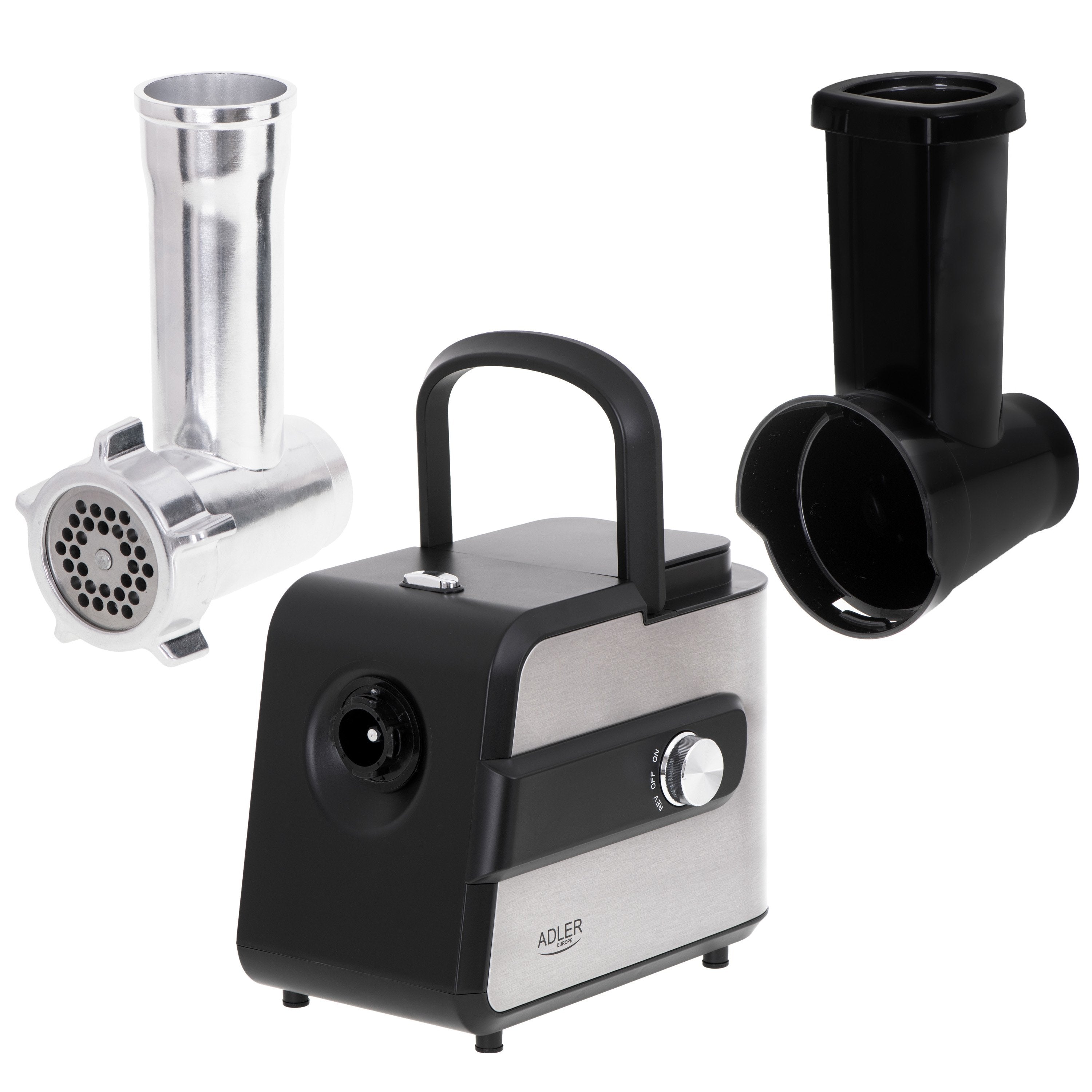 Picadora De Carne Adler Con Triturador Ad 4813 Plata/Negro, 600 W, Nãºmero De Velocidades 2, Rendimiento (Kg/Min) 1