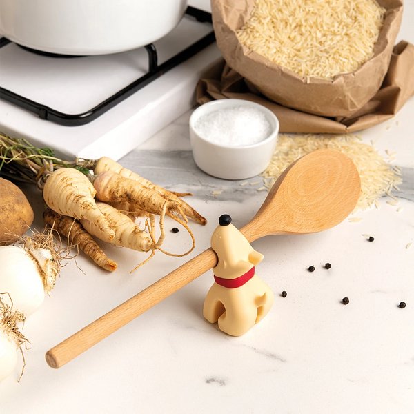 Ototo Buddy Sandstone Beige Spoon Holder & Steam Releaser