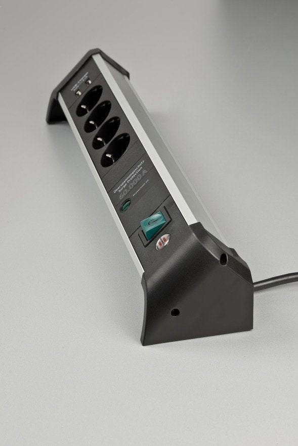 Toma De Protección Contra Sobretensiones Brennenstuhl Alu-Office-Line 60.000a L. Con Usb