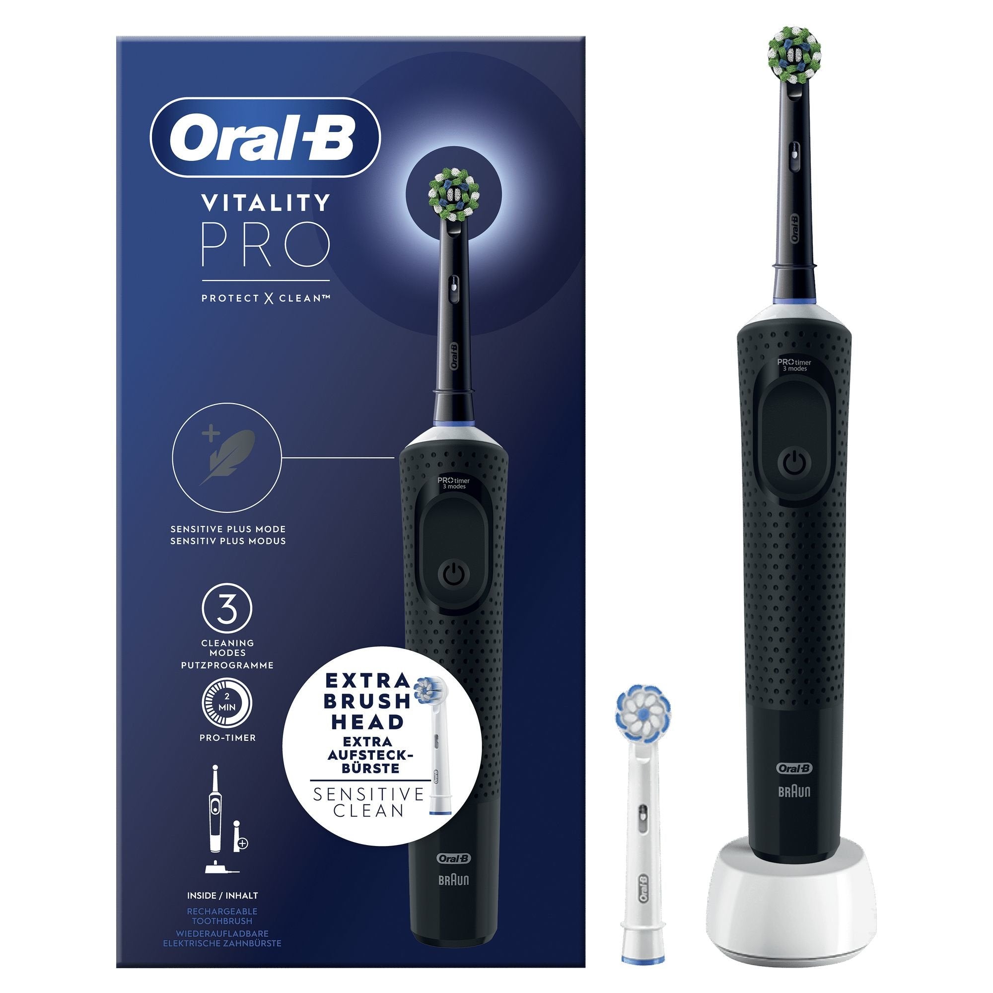 EAN 4210201432326 - Oral-B Vitality Pro Adulto Cepillo dental oscilante Negro imagen 1