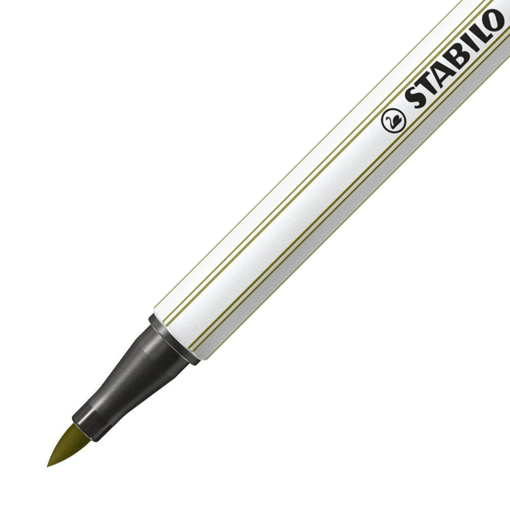 Stabilo Pen 68 Brush Arty Caja De Plastico Rigida Con 30 Rotuladores - Punta De Pincel - Tinta A Base De Agua - Colores