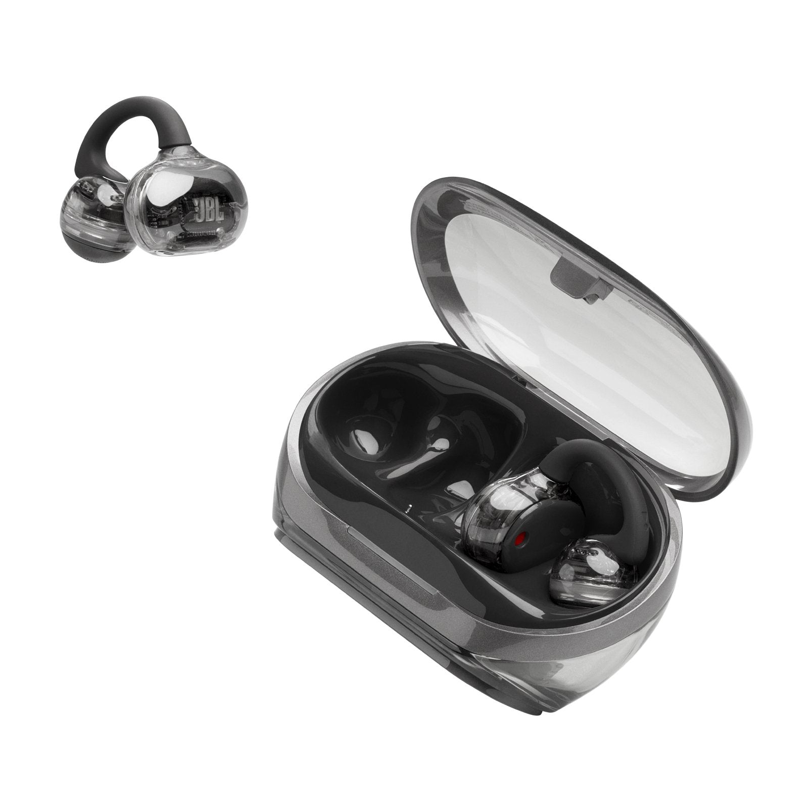 Jbl Soundgear Clips Tws Open-Ear-Kopfhörer, Ip54, Ghost Negro