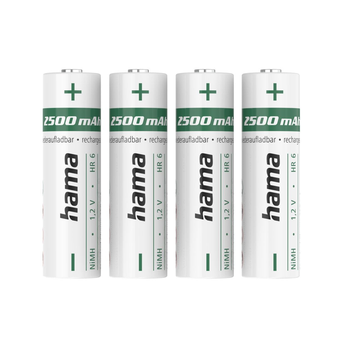 Hama Pack De 2 Pilas Recargables Aa - Nimh - Voltaje 1.2v - 2500mah - Blanco