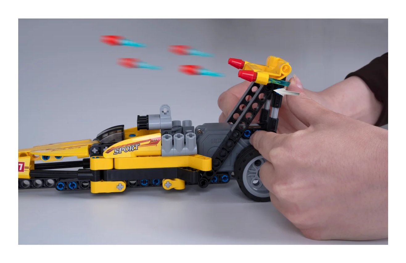 Jamara Cada Drag Racing 1:24 Bricks Amarillo