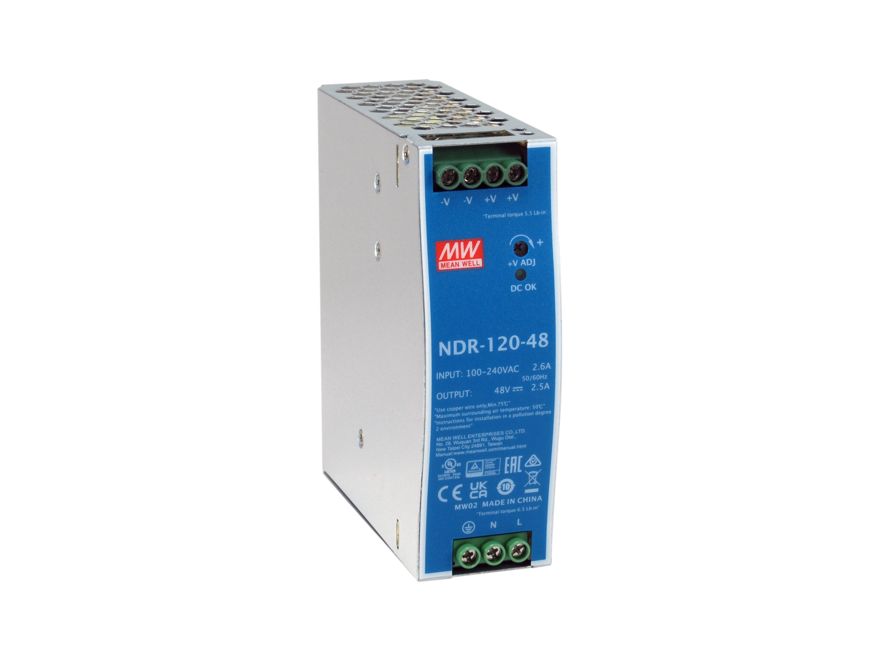 Levelone Pow-4842 Unidad De Fuente De Alimentación 120 W Azul, Plata