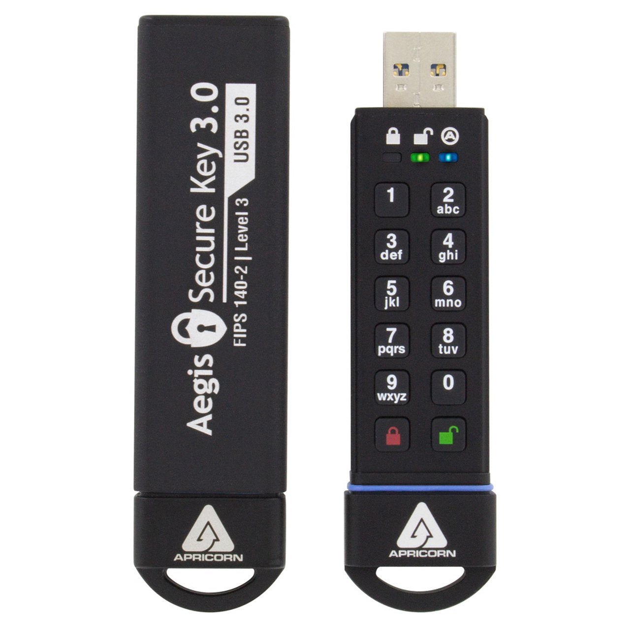 Pendrive Apricorn Usb 3.0 480gb Securekey 256bit Aes-Xts, Ip58,