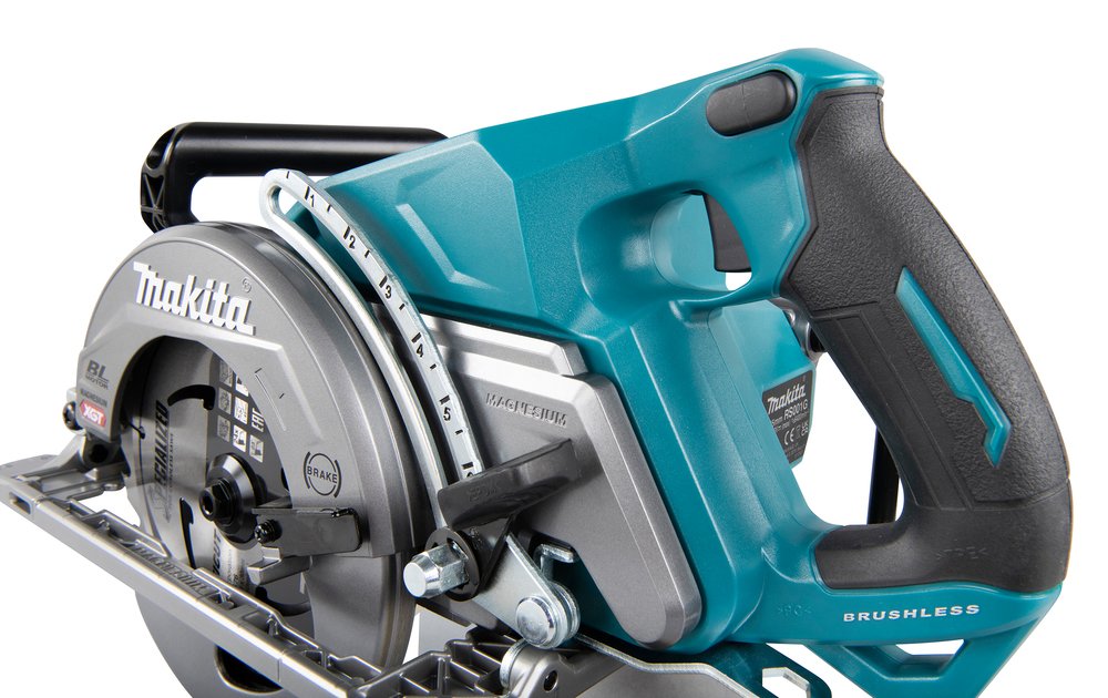 Sierra Circular Inalámbrica Makita Rs001gz Xgt, 40 Voltios (Azul/Negro, Sin Batería Ni Cargador)