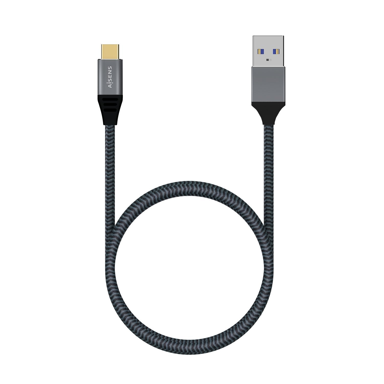 Aisens Cable Usb 3.1 Gen2 Aluminio 10gbps 3a - Tipousb-C/M-A/M - 0.50m - Gris