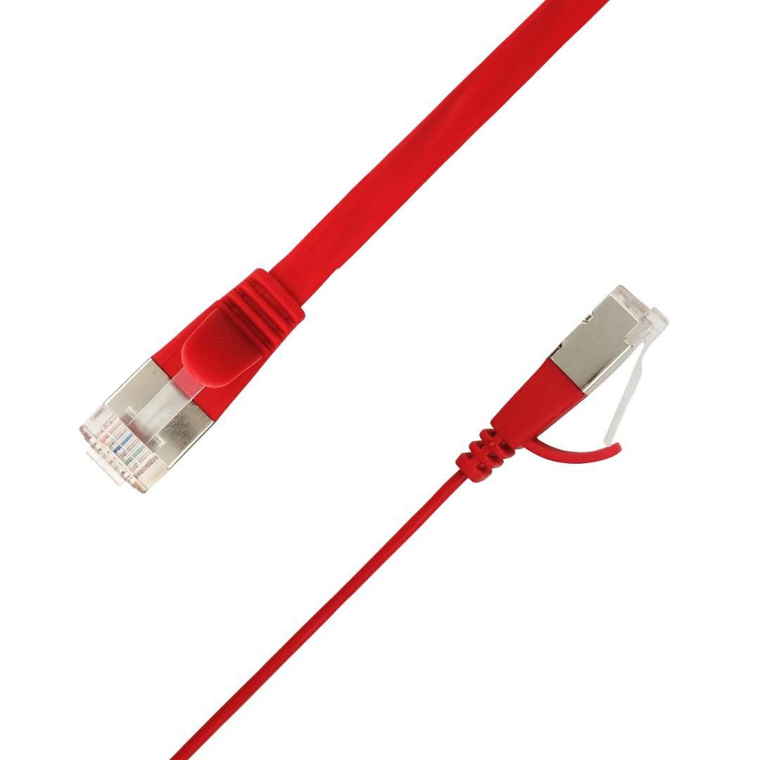 Flat U/Ftp Cat6a Red 3.5m Awg 32/7, Pvc, 1 85x6mm Stp-Fl6a-00350-Rd