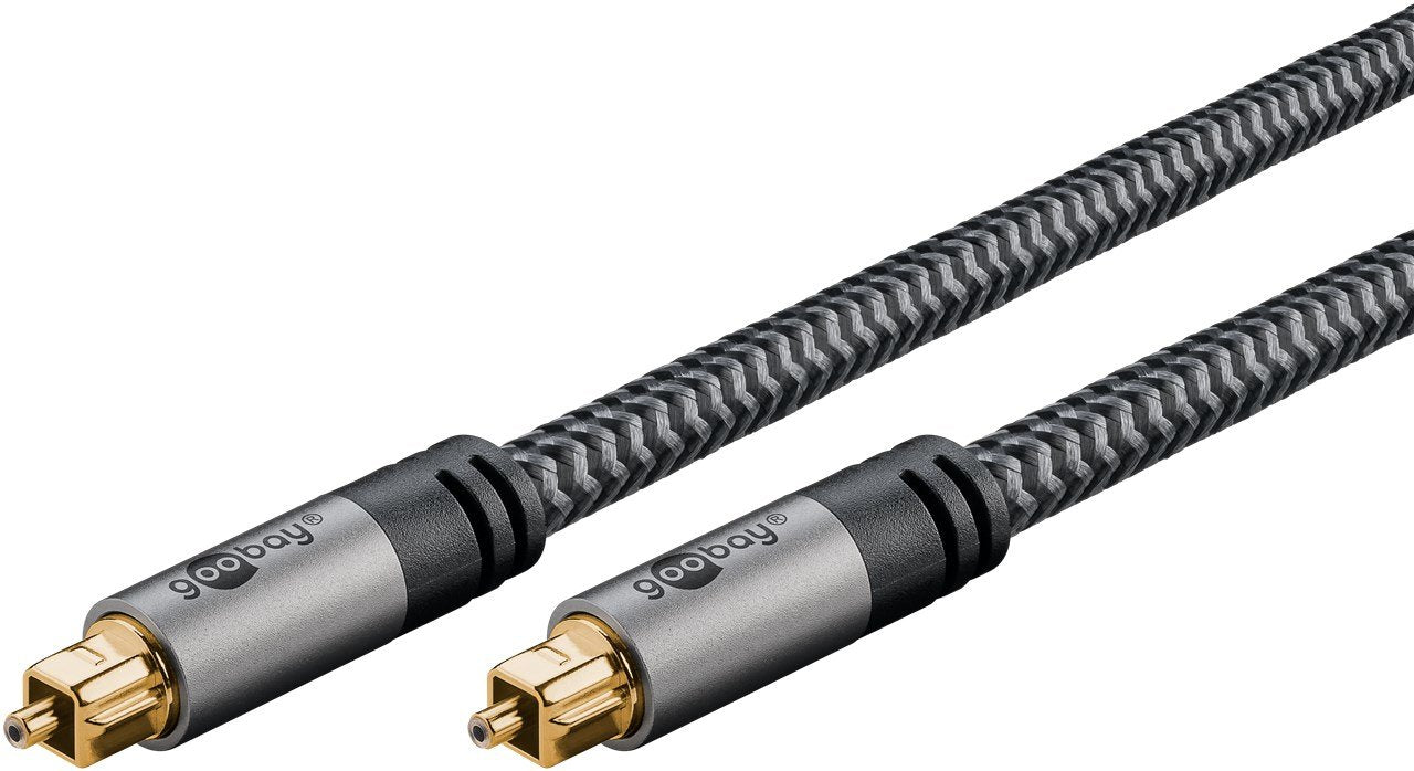 Cable Goobay Plus Toslink Negro/Plateado, 10 Metros 65308
