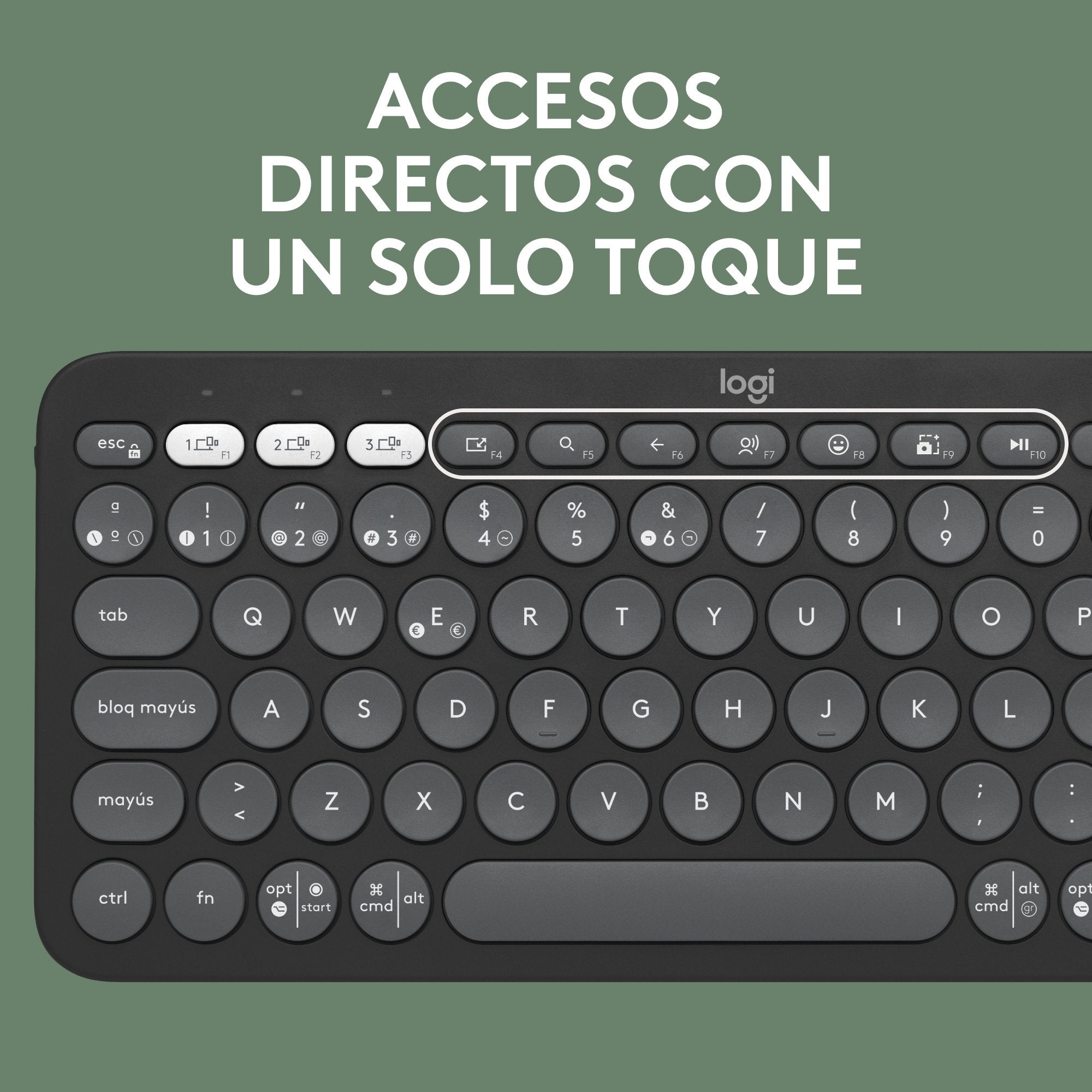 EAN 5099206115651 - Logitech 920-012227 teclado Ratón incluido Universal RF Wireless + Bluetooth QWERTY Español Grafito imagen 16