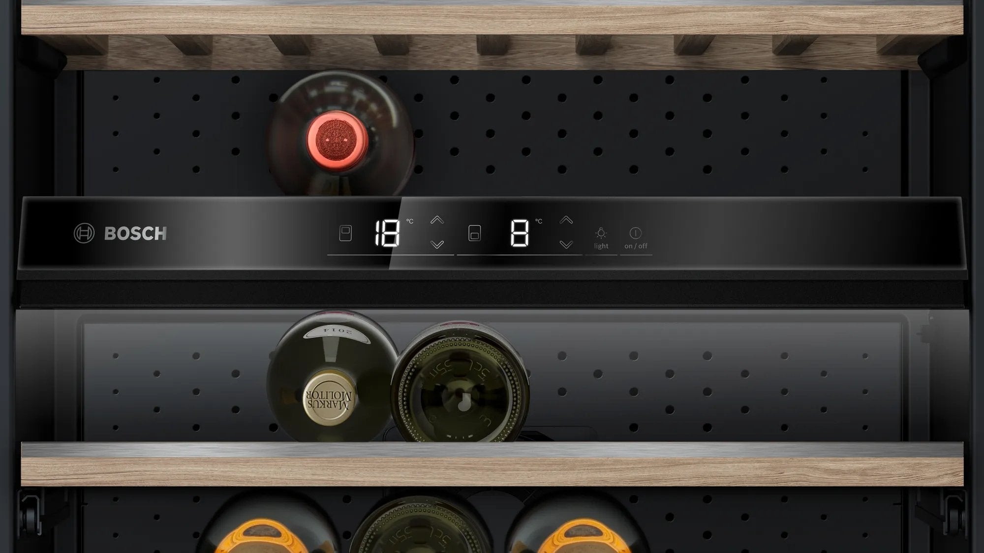 EAN 4242005193561 - Bosch Serie 6 KWK36ABGA enfriador de vino Nevera de vino Independiente Negro 199 botella(s) imagen 3