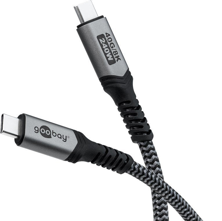 EAN 4040849742132 - Goobay 74213 cable USB 1,8 m USB C Negro, Gris imagen 1