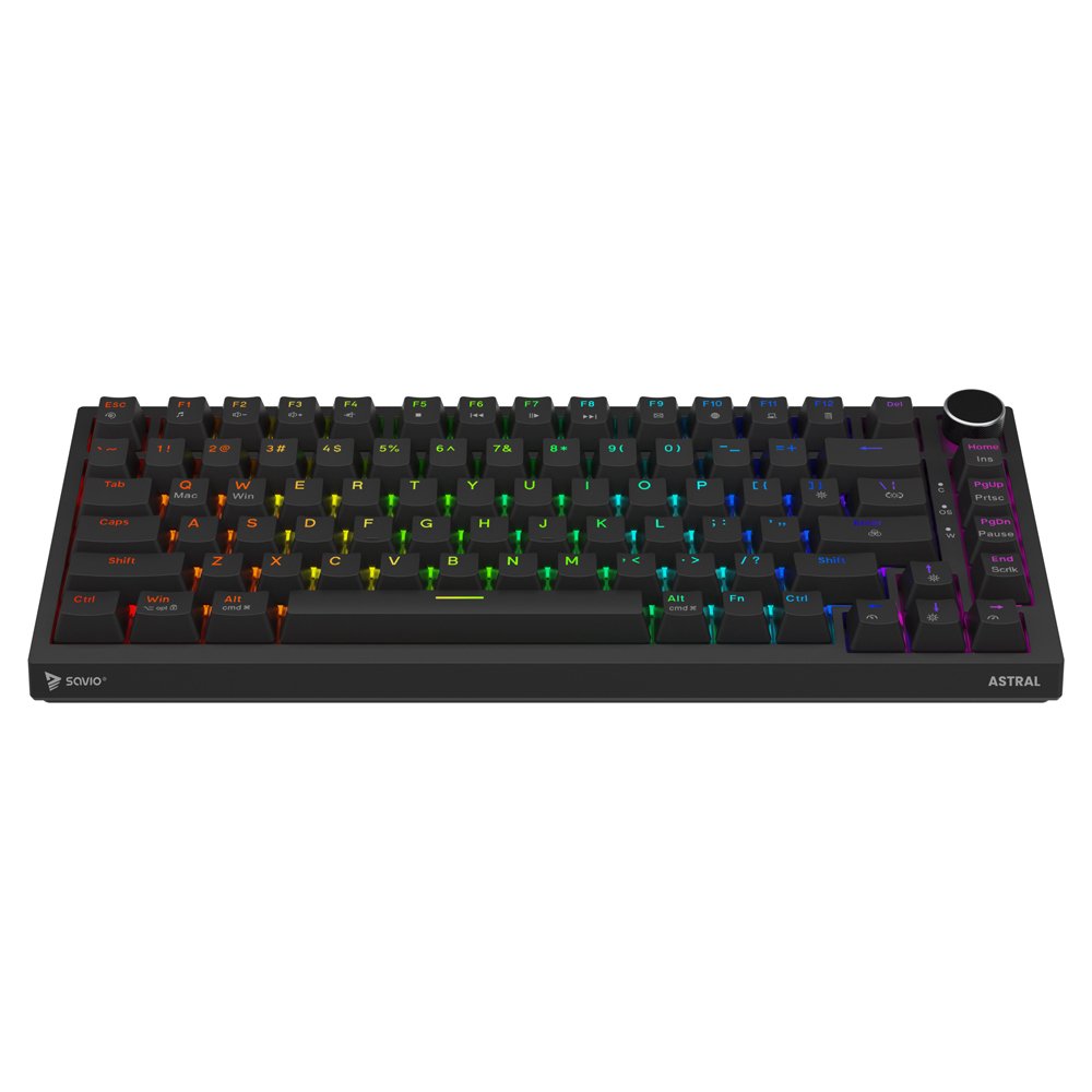 Savio Astral Black Jade Teclado Juego Usb Qwerty Internacional De Ee.Uu. Negro