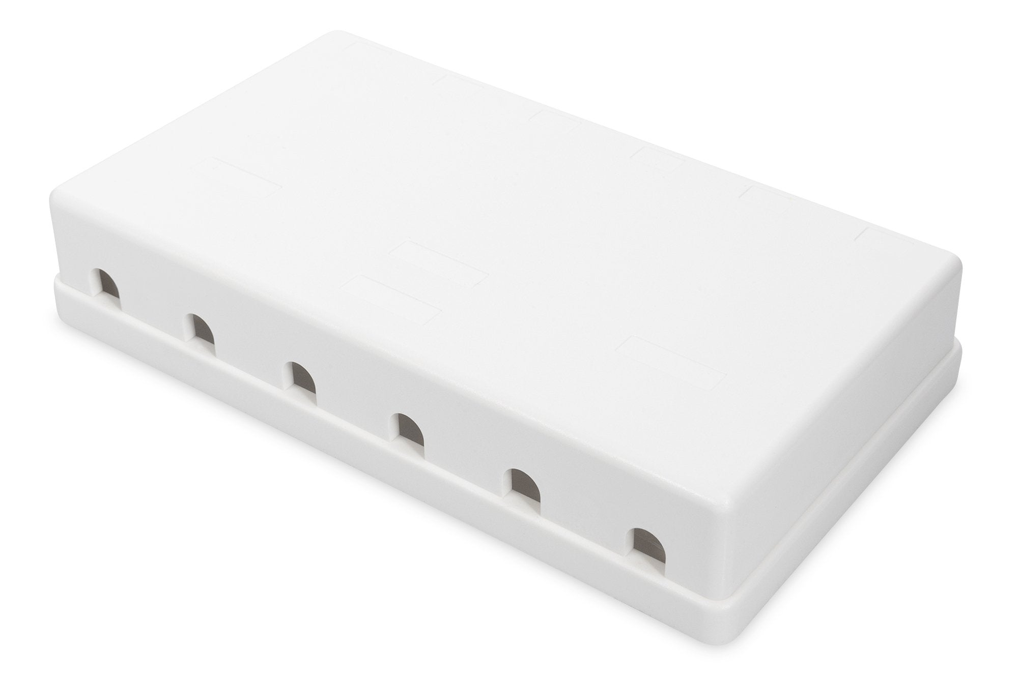 Caja De Punto De Consolidación Digitus, Para 6 Módulos Keystone Blanco, Caja De Superficie, 6 Puertos Dn-93705
