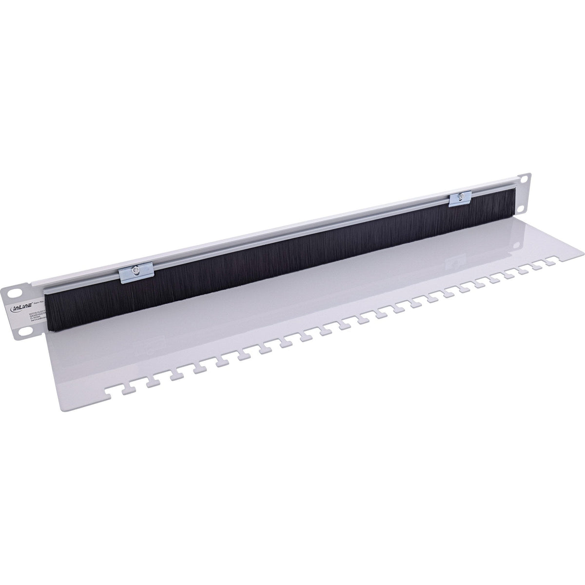 Inline® 19 Cable Entry Plate With Brush And Cable Strip, 1u, Ral 7035