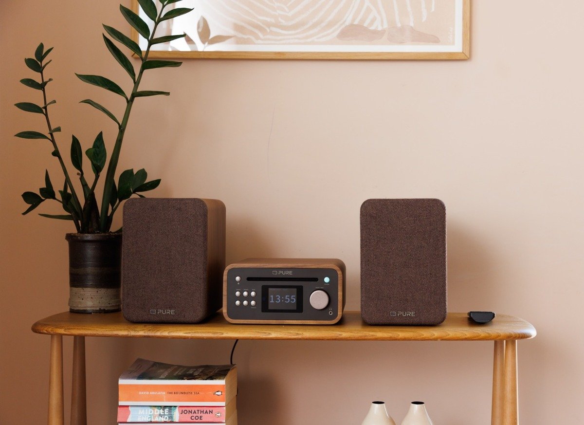 Pure Classic Stereo Mini Stereoanlage Dab+ Fm, Bluetooth, Cd, Usb Braun Walnuss
