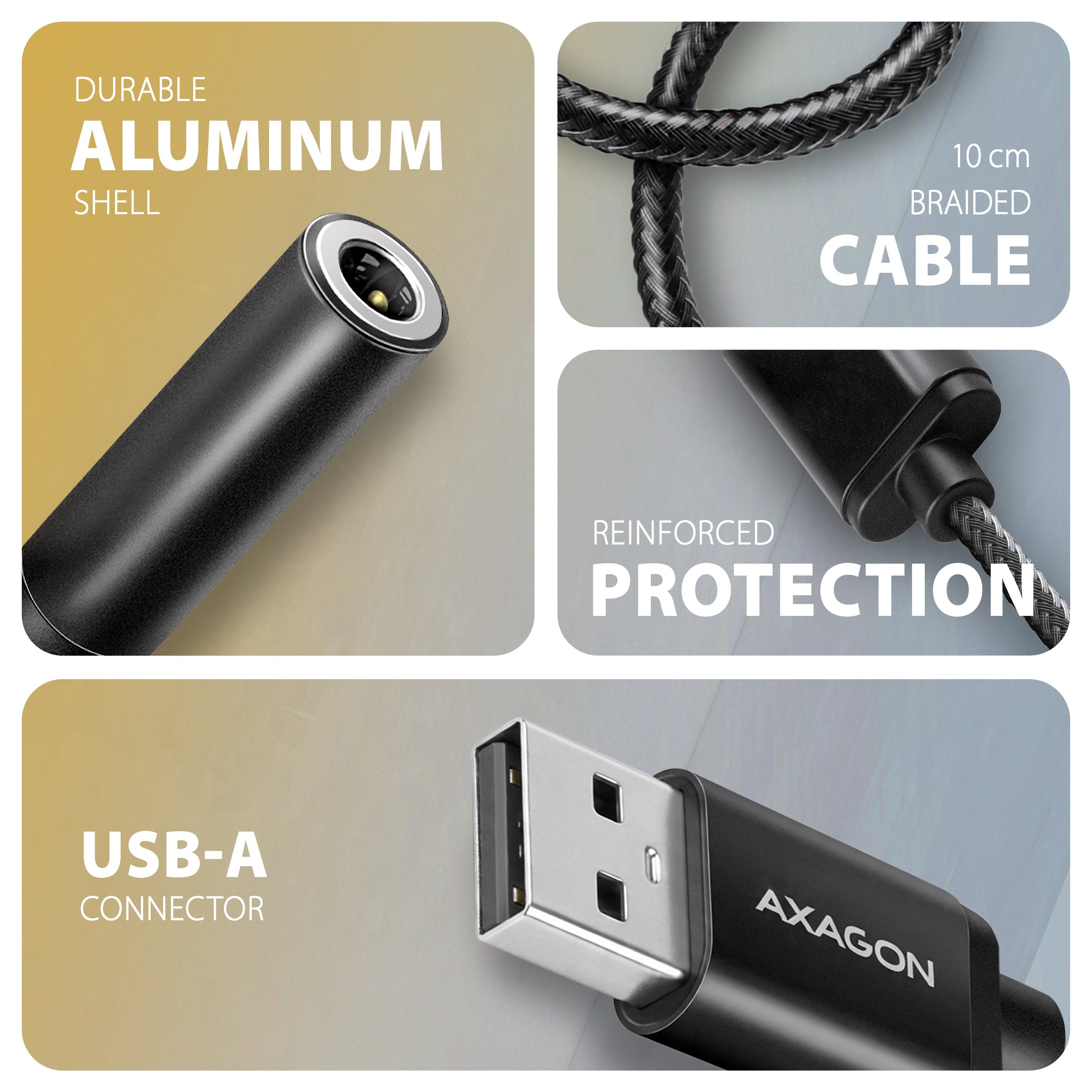 Axagon Ada-Ha Usb-A To 3.5mm Jack Hi-Res Dac Audio Adapter, 384khz 32bit, Stereo