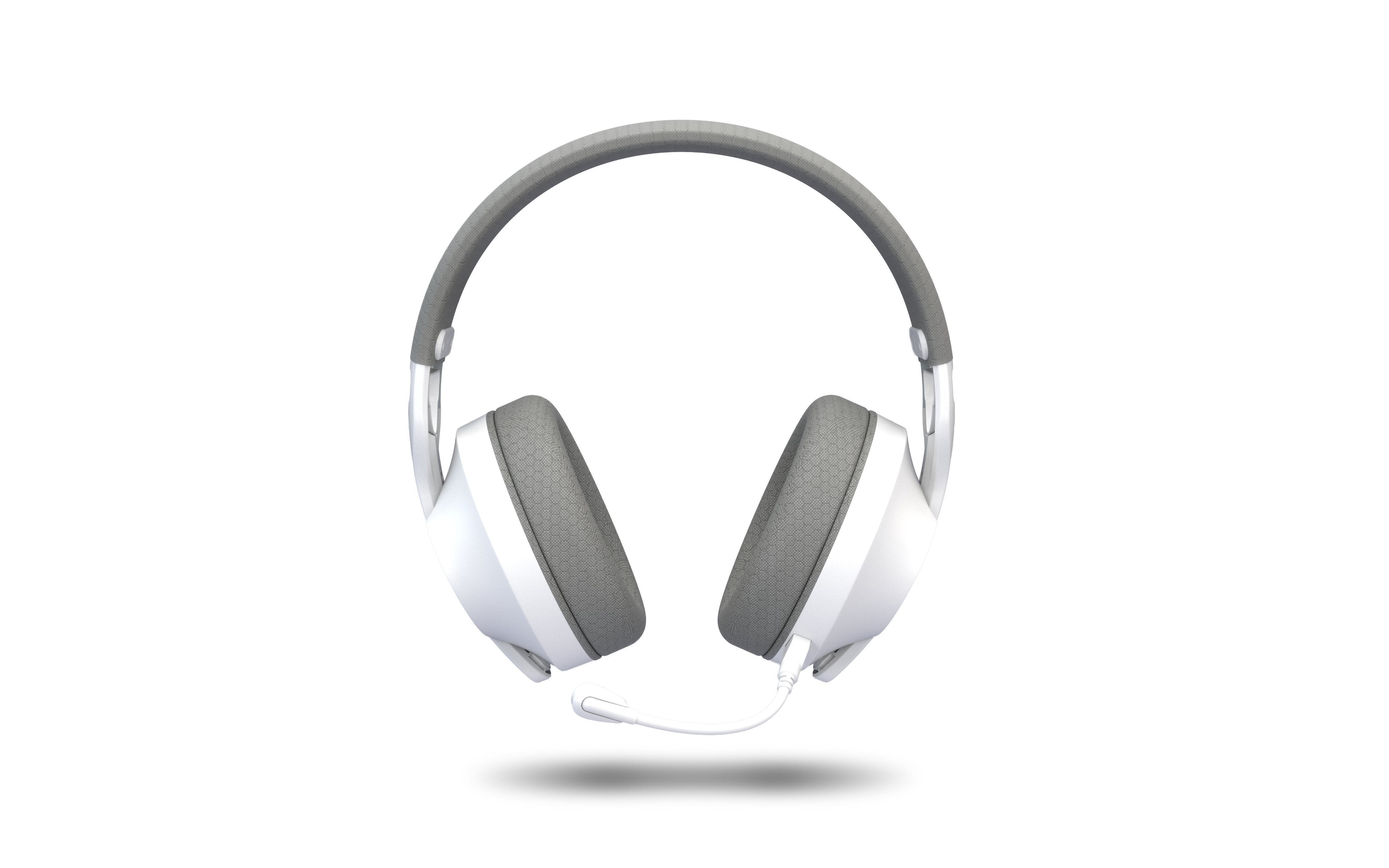 Auriculares Gaming Inalámbricos Con Micrófono Krom Phase Bluetooth Jack 3.5 Usb 2.0 Blancos