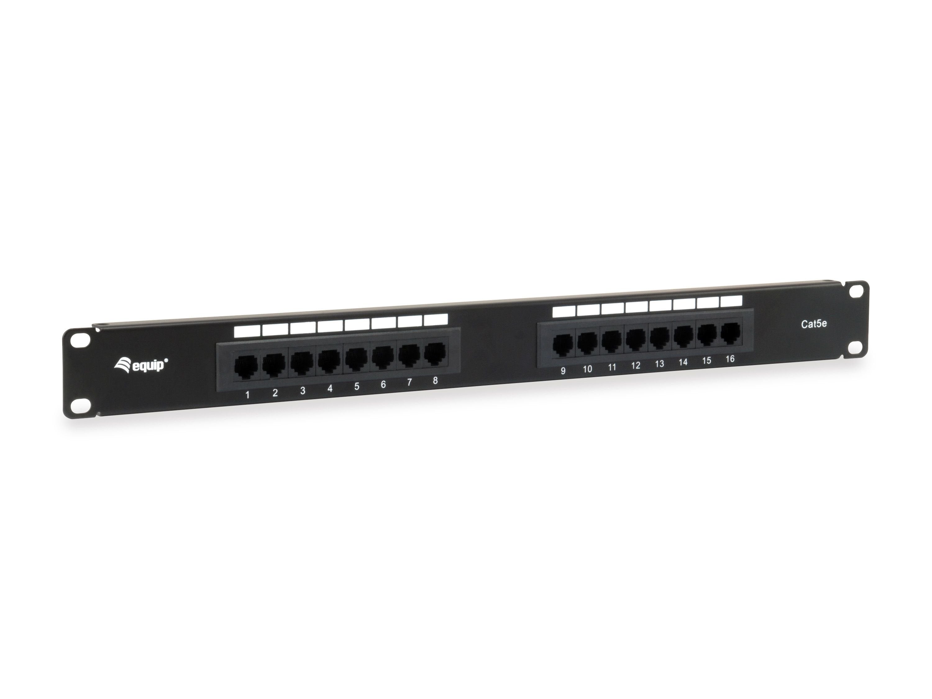 Equip Patch Panel 16x Rj45 Cat5e 19 "1u Sin Blindaje Negro