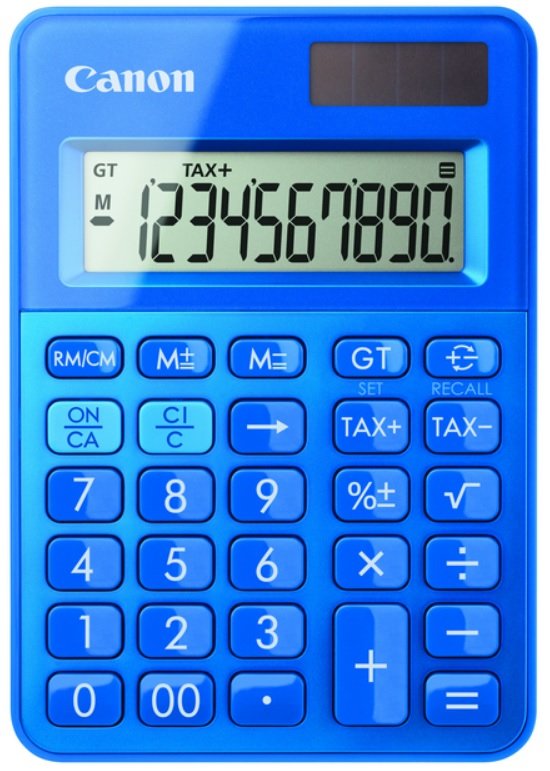 Canon Ls-100kcalculadora De Sobremesa10 Dgitospanel Solar, Bateraazul Metlico