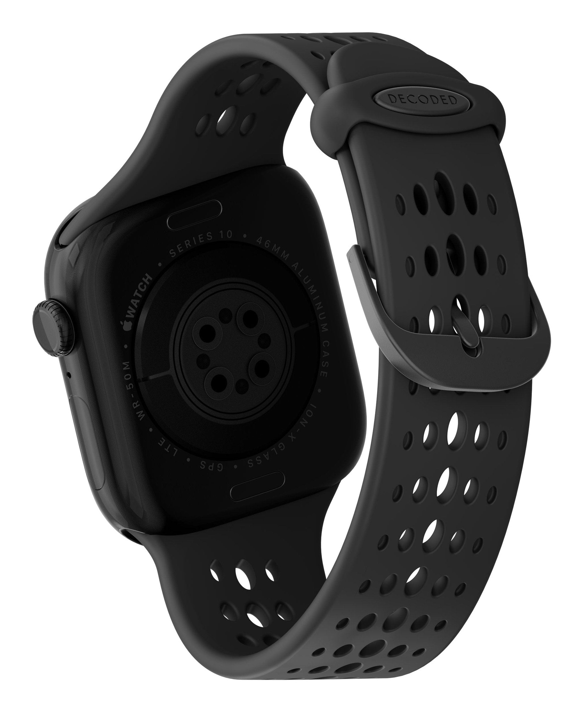 Decoded Silicone Ares O Strap For Apple Watch 40/42mm Black