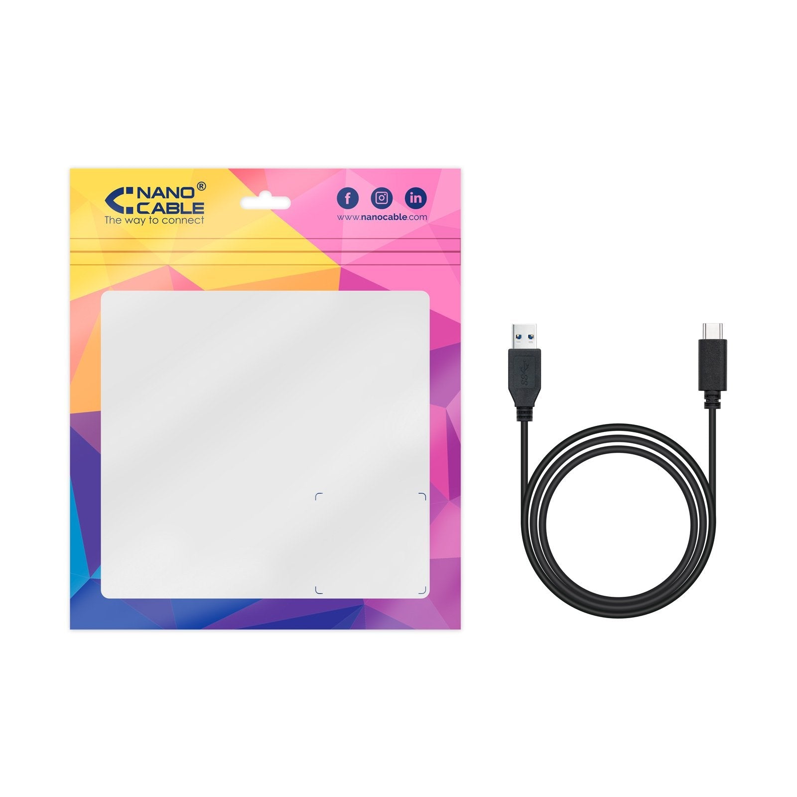 Nanocable Cable Usb 3.1 Gen2 10gbps 3a Usb-C/M-A/M 2m - Negro