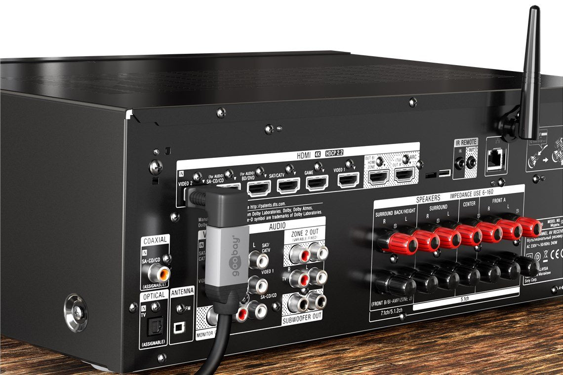 Adaptador Hdmi Hembra A Hdmi Macho Codo 270° Vertical, 8k/60hz Goobay