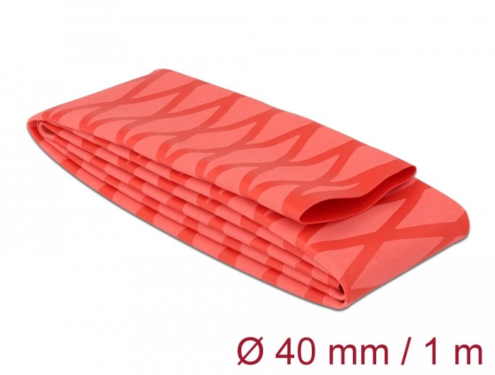 Schrumpfschlauch X-Muster Rutschfest 1 M X 40 Mm Rot
