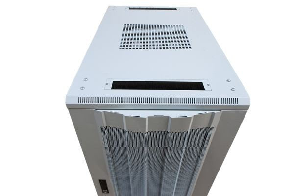 Allnet 19\"Schrank, 22he, B600/T1000mm, Perforierte Blechtüren, Lichtgris, Snb-Serie,