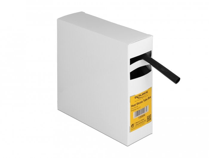 Caja De Tubos Termorretráctiles Delock, Tasa De Contracción 3: 1, 5 Mx 9,5 Mm Negro