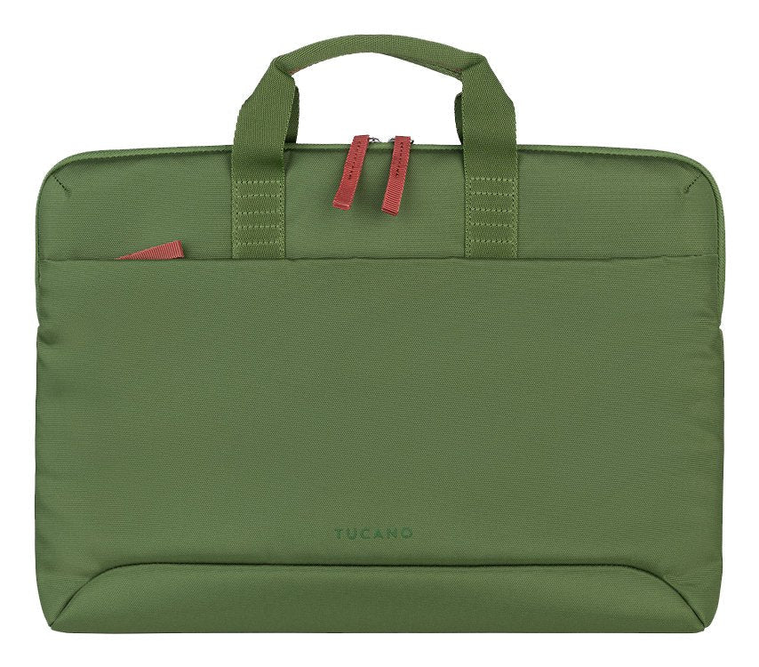 Tucano Smilza Maletin Portatil 15,6" - Tamaño Slim - Sistema Anti-Choques - Mango Doble - Verde