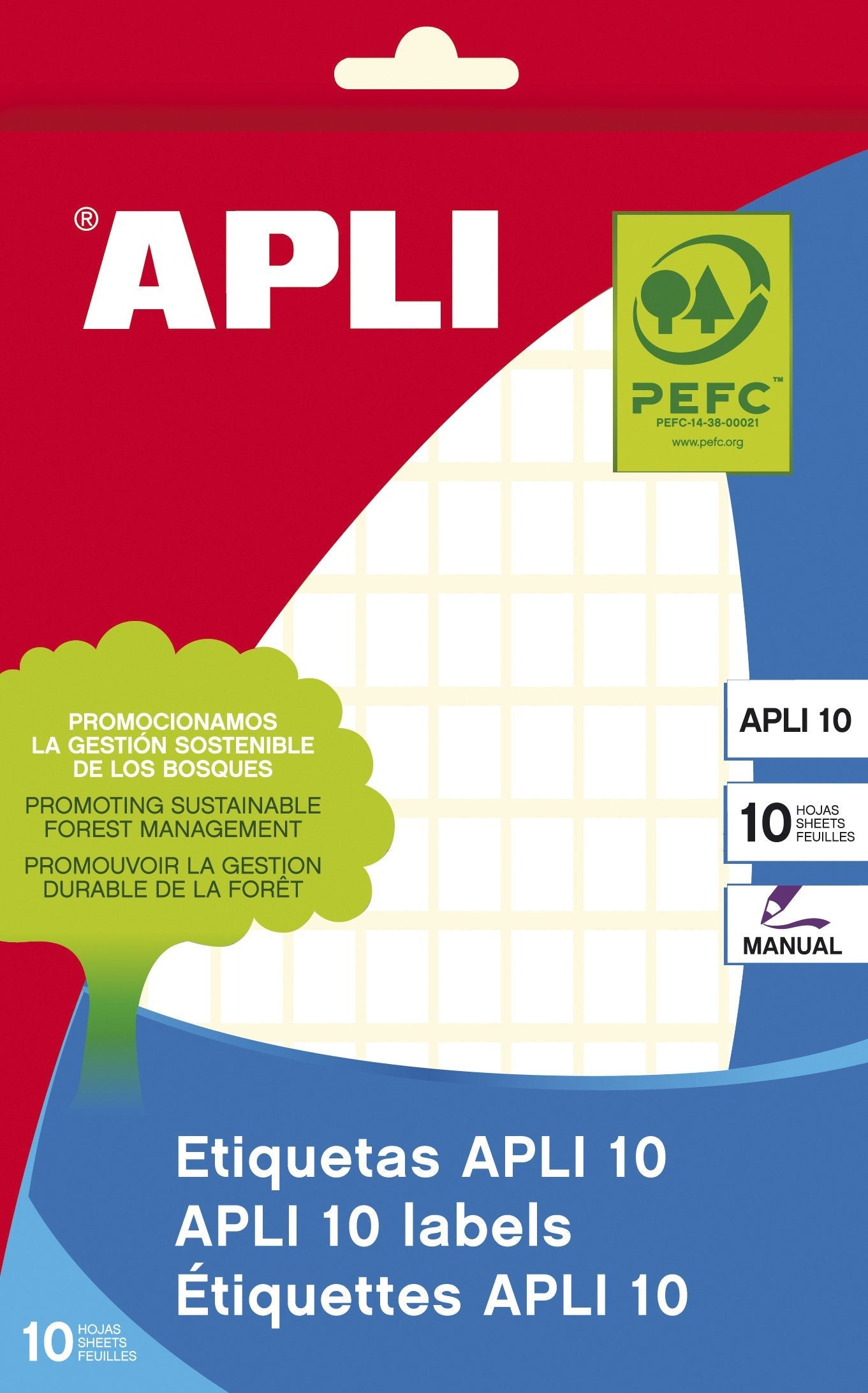 Apli Etiquetas 10 Blancas 8.0 X 12.0mm 10 Hojas