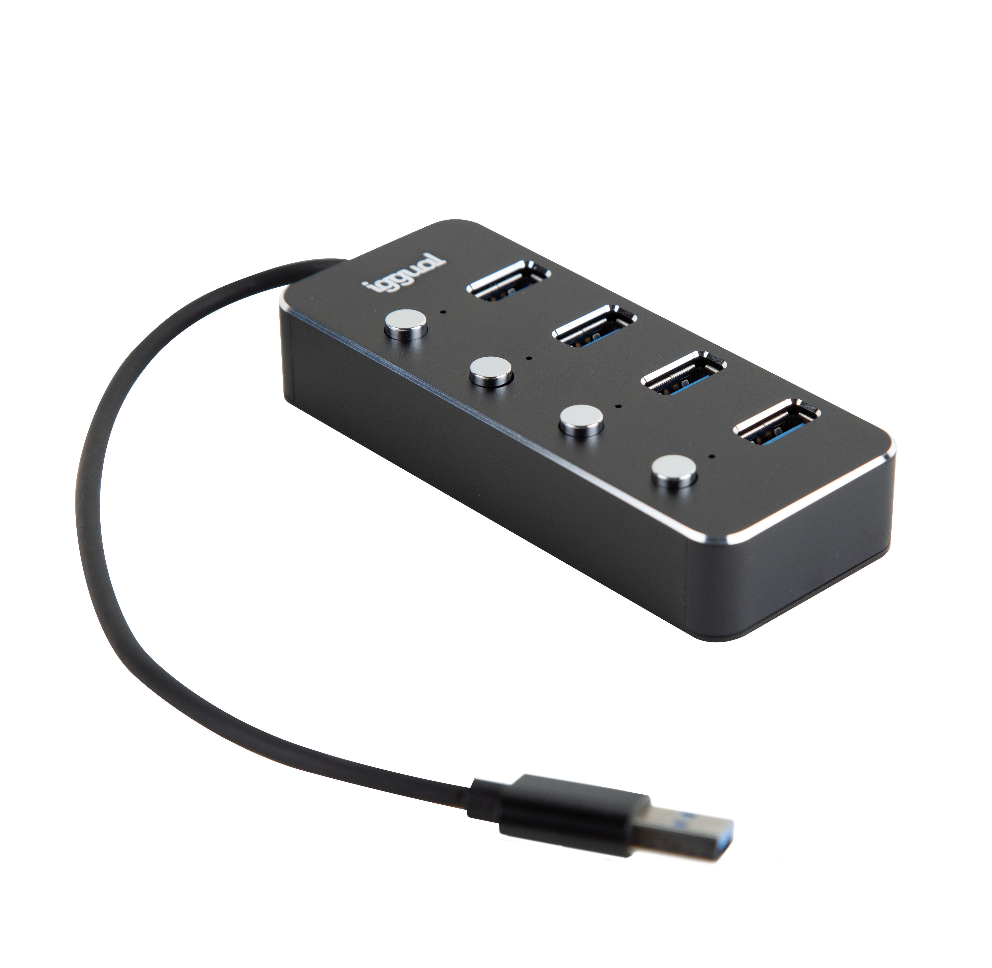 Iggual Hub Tipo A X 4 Puertos Usb 3.1 4buttons