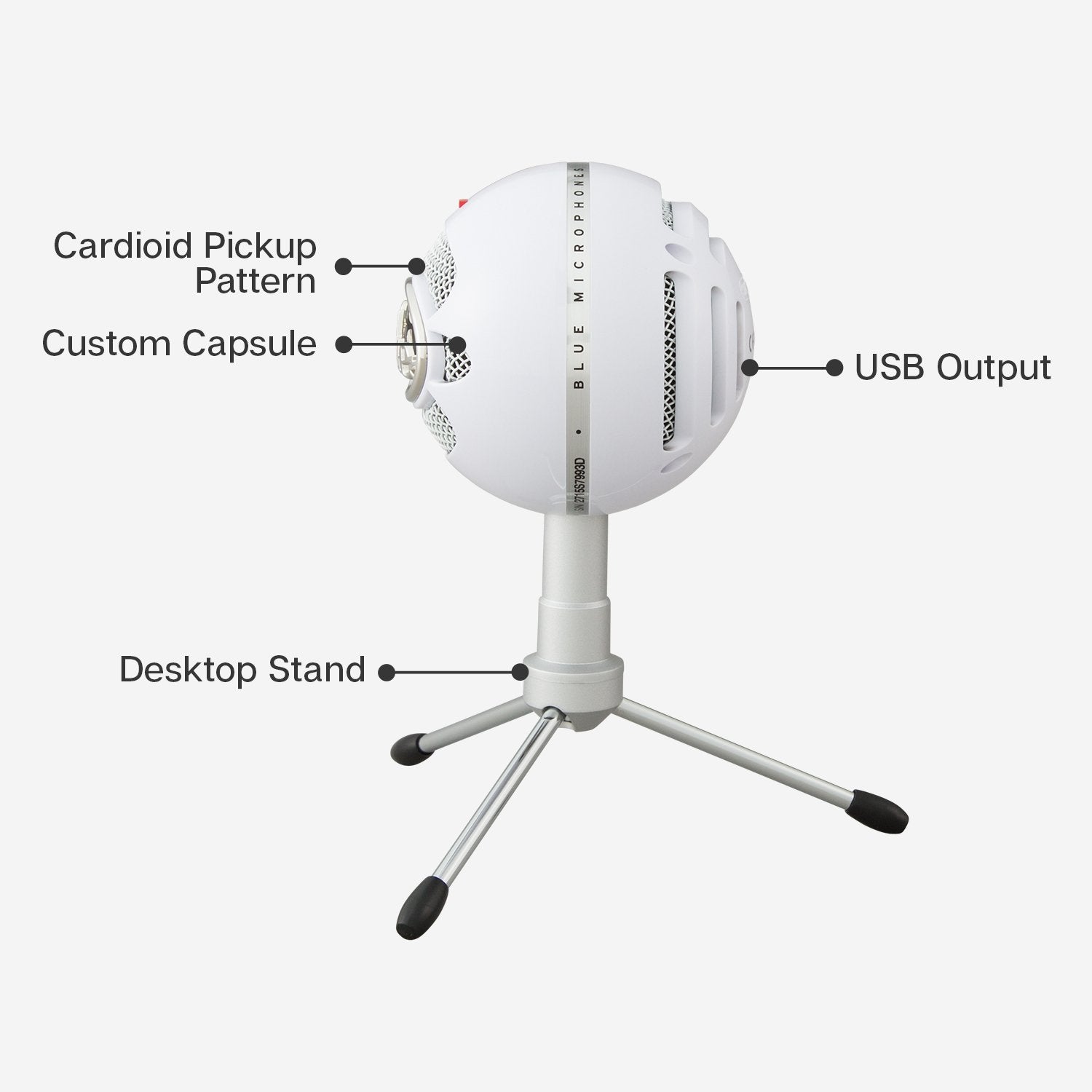 EAN 5099206084018 - Logitech G Snowball iCE Blanco Micrófono de superficie para mesa imagen 14