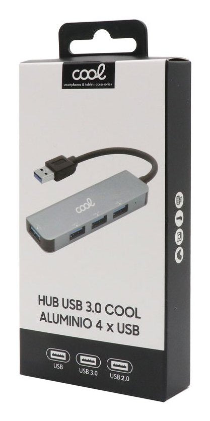 EAN 8434847053752 - COOL Accesorios 8434847053752 hub de interfaz USB 3.2 Gen 1 (3.1 Gen 1) Type-A 640 Mbit/s Gris imagen 2
