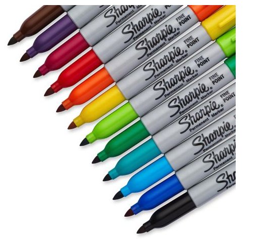 1x18 Sharpie Marcador Permanente F 18 Colours