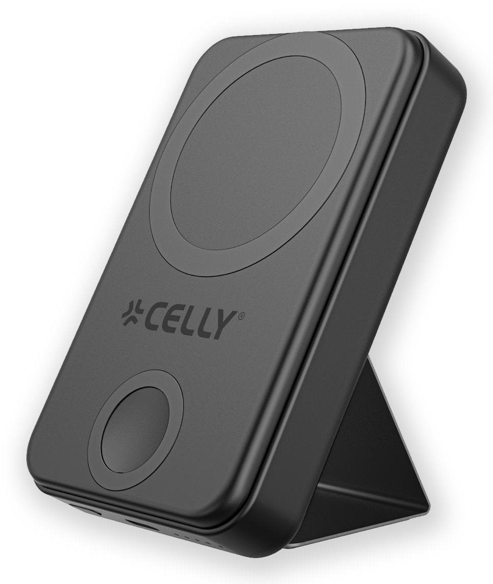 Celly Magpbw10000bk Batería Externa 10000 Mah Cargador Inalámbrico Negro
